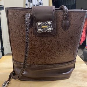 Madison Ridge tooled leather bag